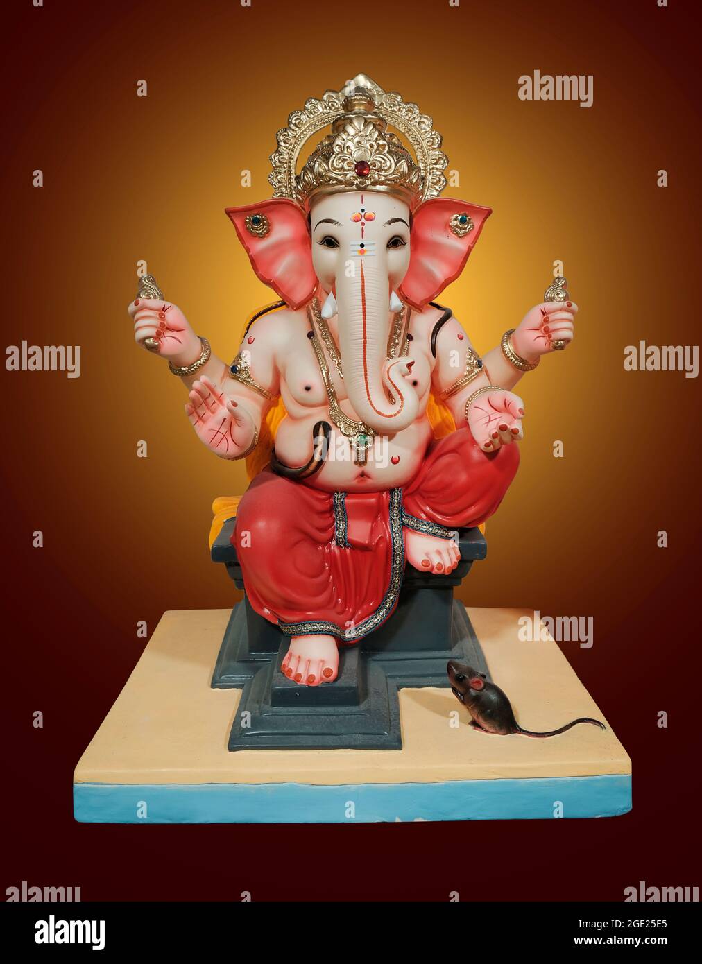 Lord Ganapati Bappa Photoshoot In Sunset With Sea Area HD Wallpaper