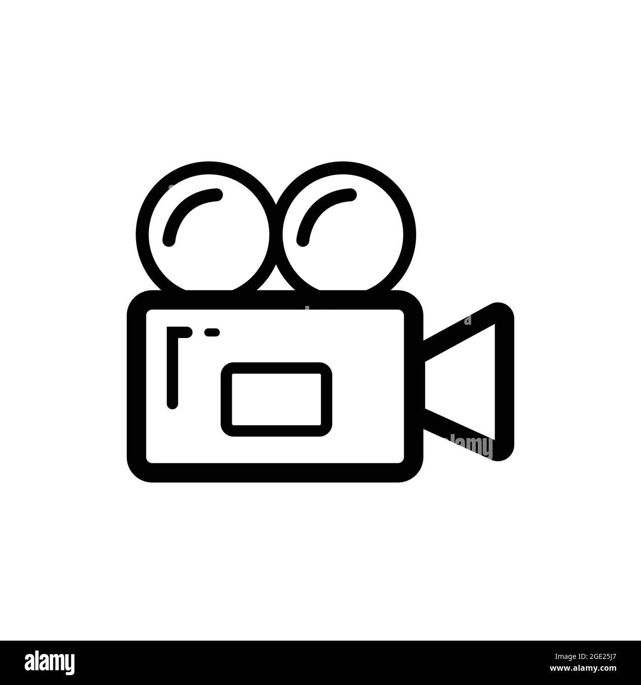 Cinema vector icon set. Movie illustration symbol. Cinematography or videography icon vector. Stock Vector