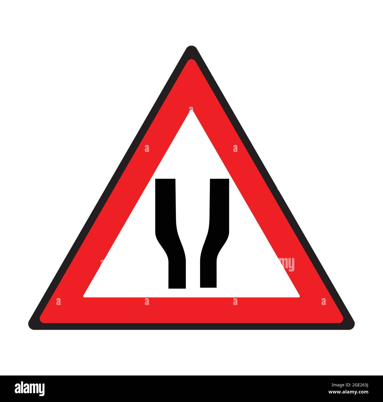 Broad road ahead sign. Safety symbol. Stock Vector