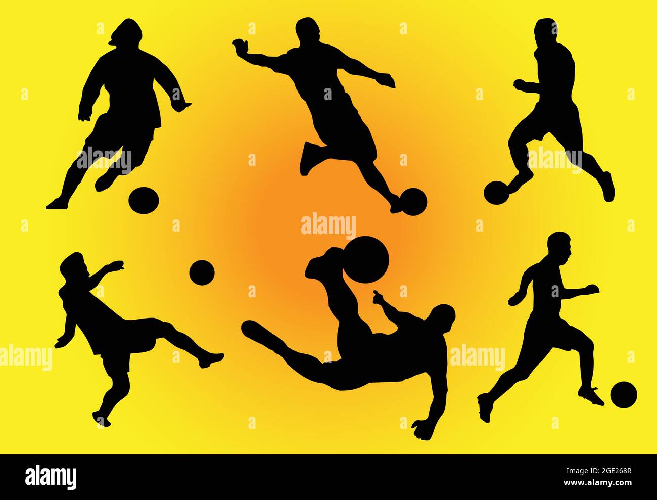 soccer player silhouette free vector