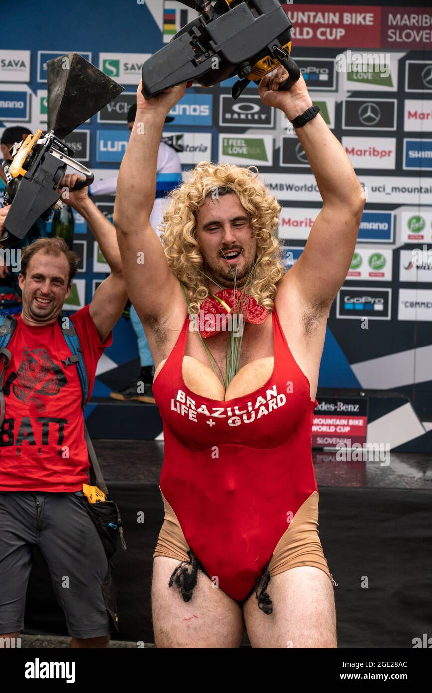 Unkown Fan during the 2021 Mountain Bike World Cup on August 15, 2021 in Maribor, Slovenia - Photo Olly Bowman / DPPI Stock Photo