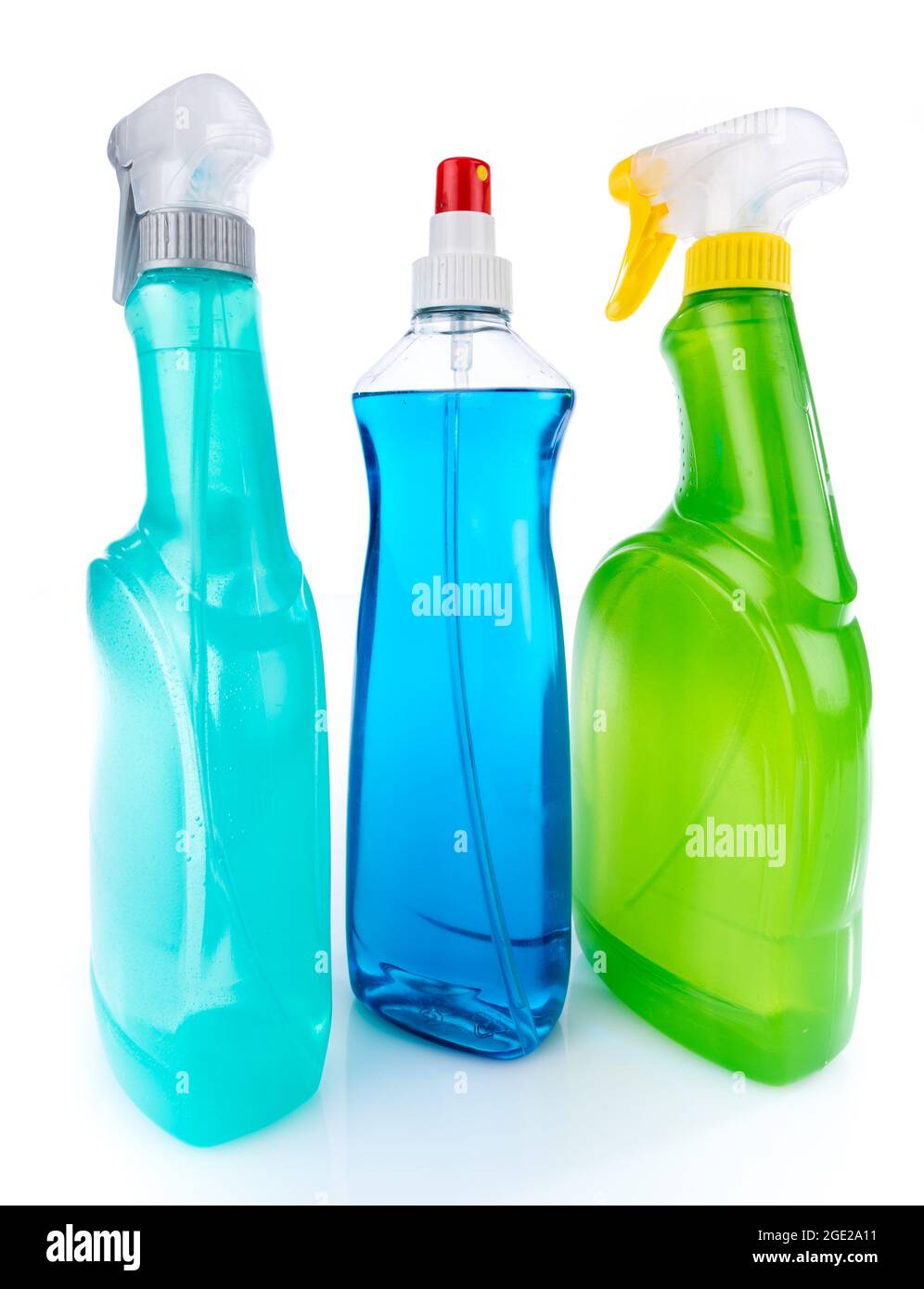 Glass cleaner bottles, isolated on white Stock Photo Alamy