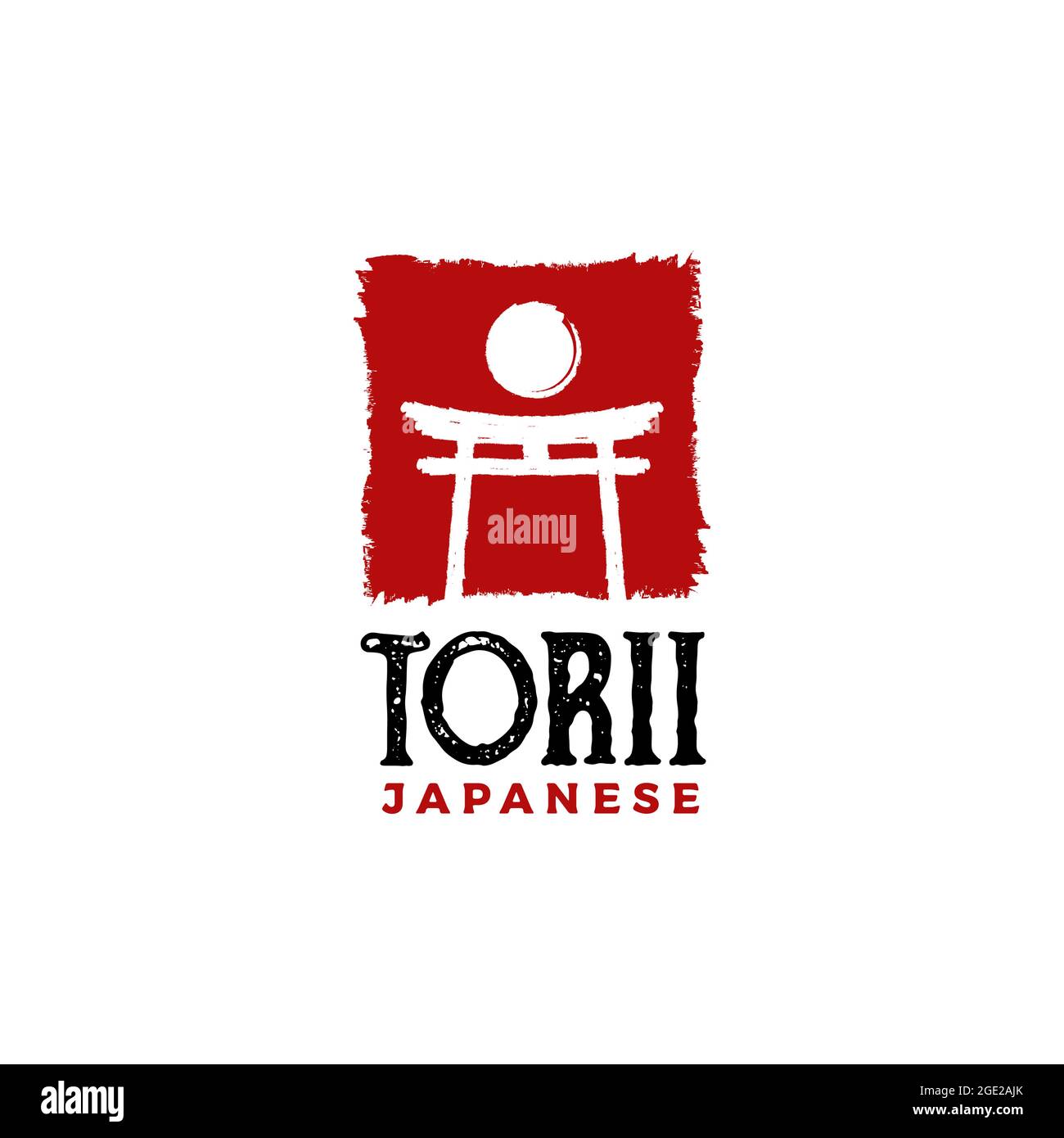 Torii gate logo design. Japanese traditional gate logo design vector