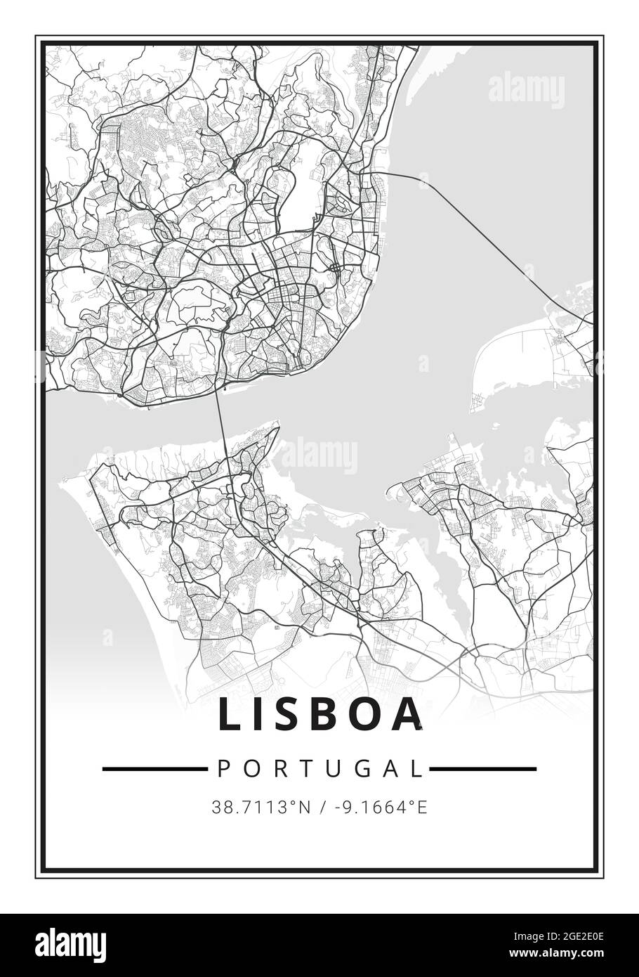 The Detailed Map of the Portugal with Regions or States and Cities,  Capitals Stock Vector - Illustration of division, cartography: 98269990