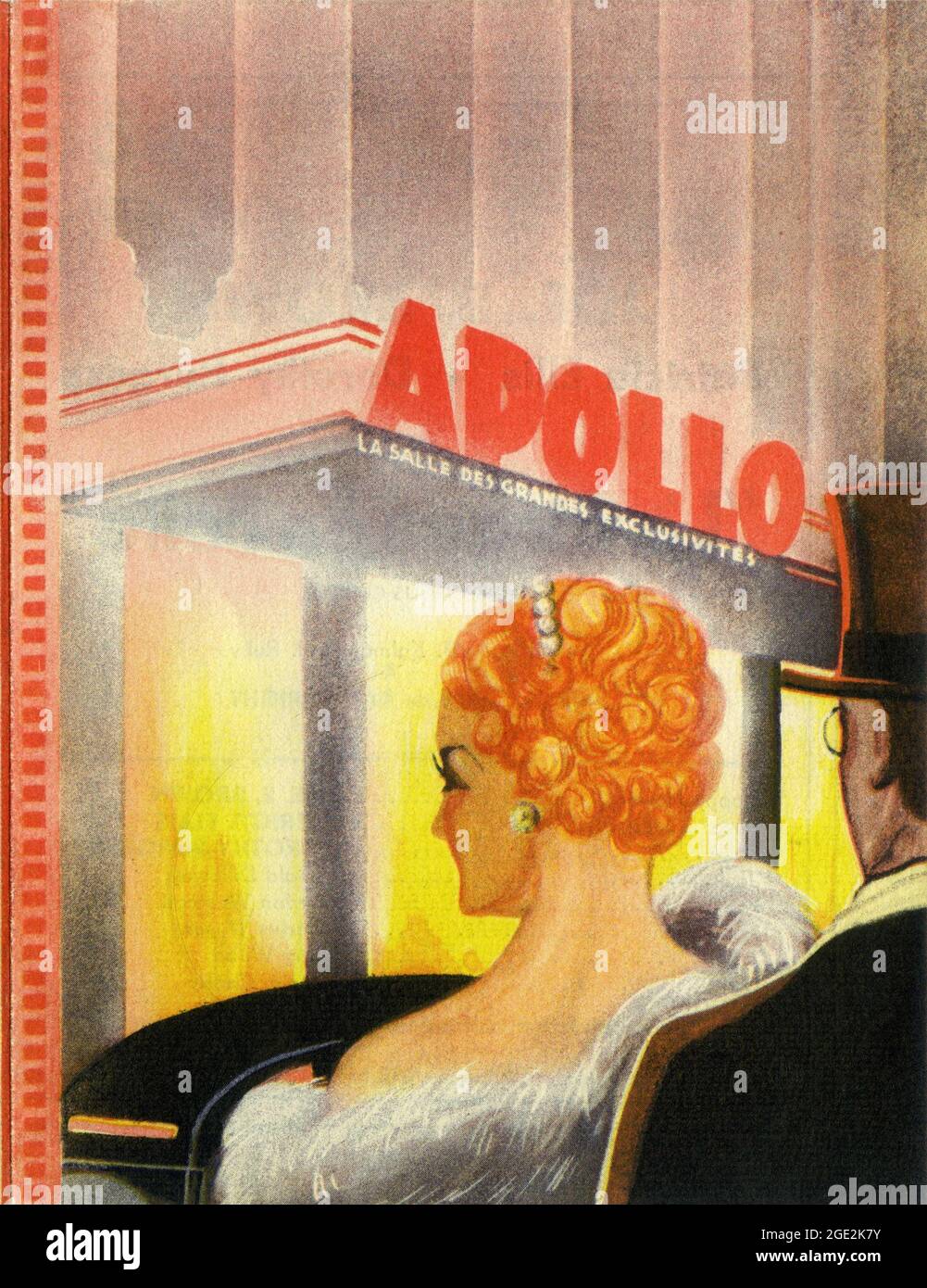 Front Cover of Programme from 1937 for APOLLO CINEMA in Paris France Stock Photo