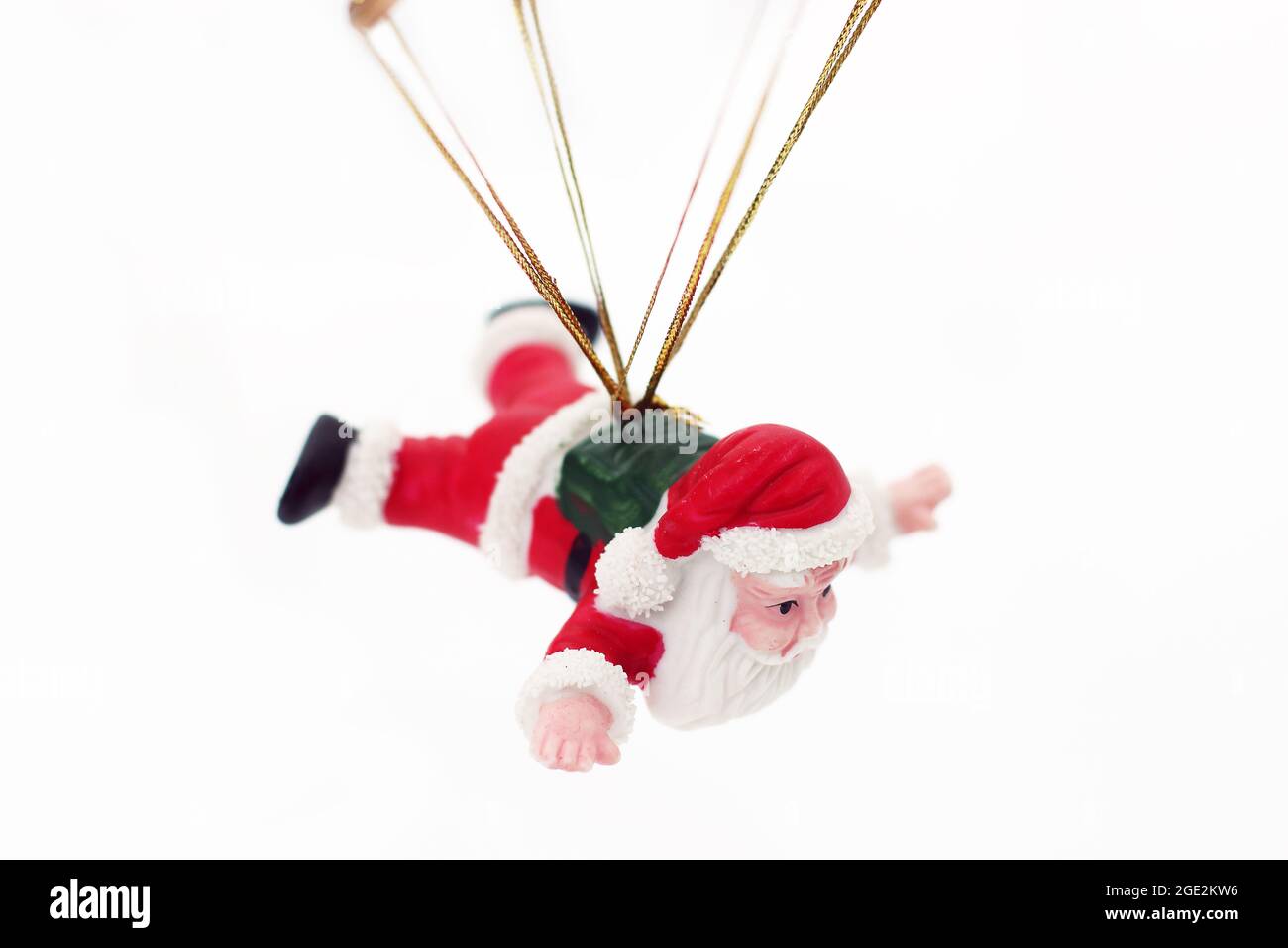 Christmas toy santa claus on white background Stock Photo - Alamy