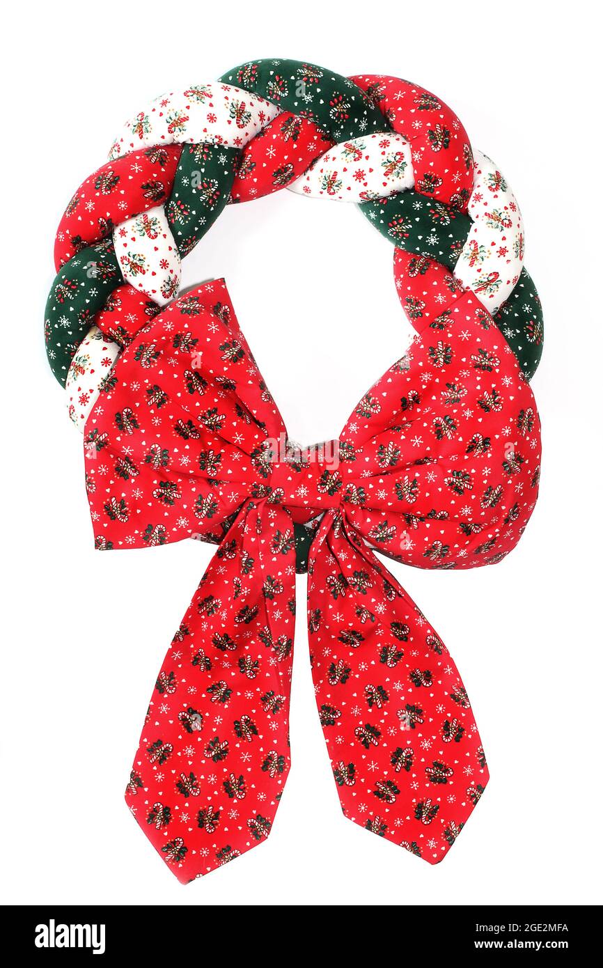 Christmas wreath on a white background Stock Photo - Alamy