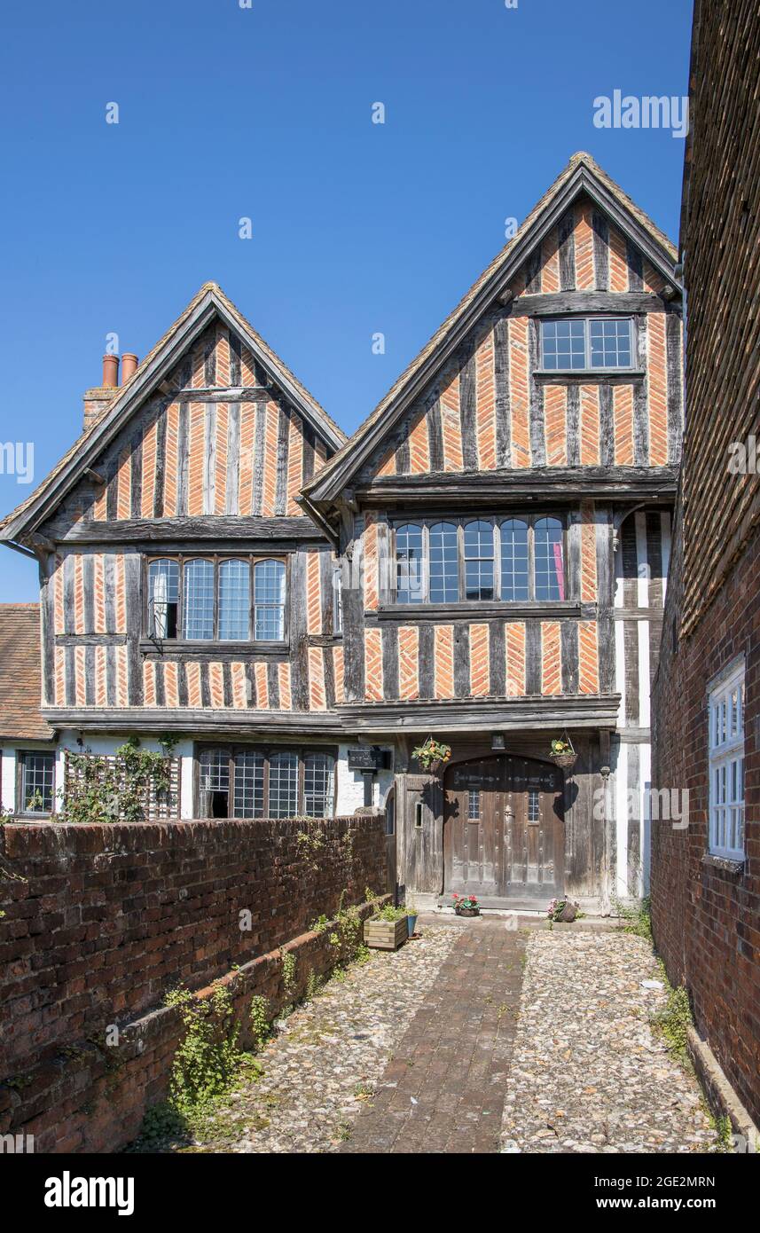 fine old houses in the high street in the village of charing kent Stock