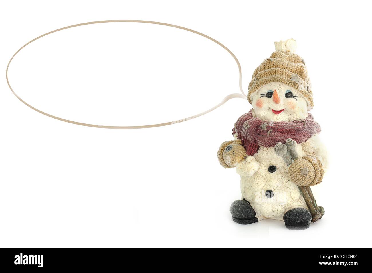 New Year snowman on a white background Stock Photo - Alamy