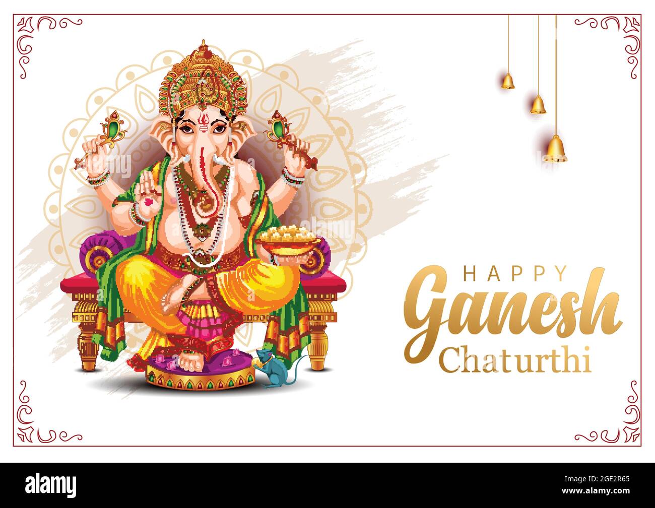 Lord Ganpati on Ganesh Chaturthi background. vector illustration white  background Stock Vector Image & Art - Alamy