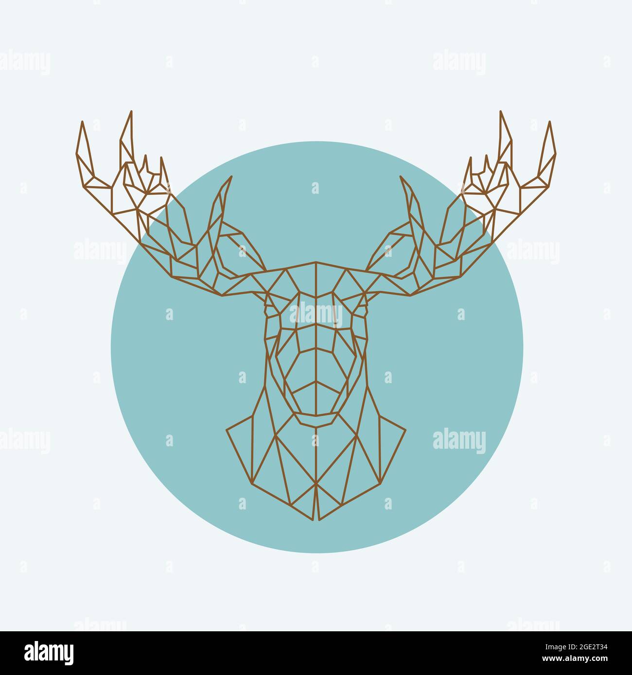 Geometric drawing deer head hi-res stock photography and images - Page 2 -  Alamy