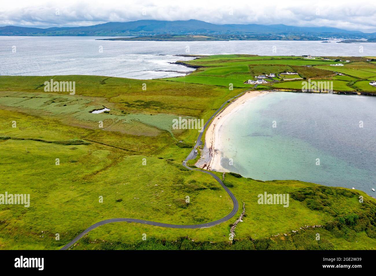 Aerial view of St. John's Point, County Donegal, Ireland. Stock Photo