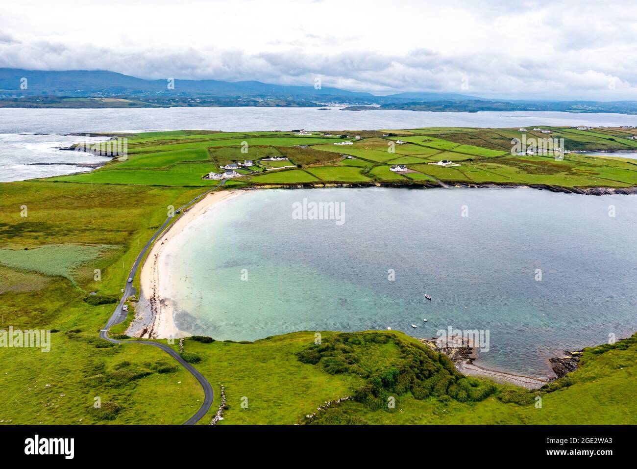 Aerial view of St. John's Point, County Donegal, Ireland. Stock Photo