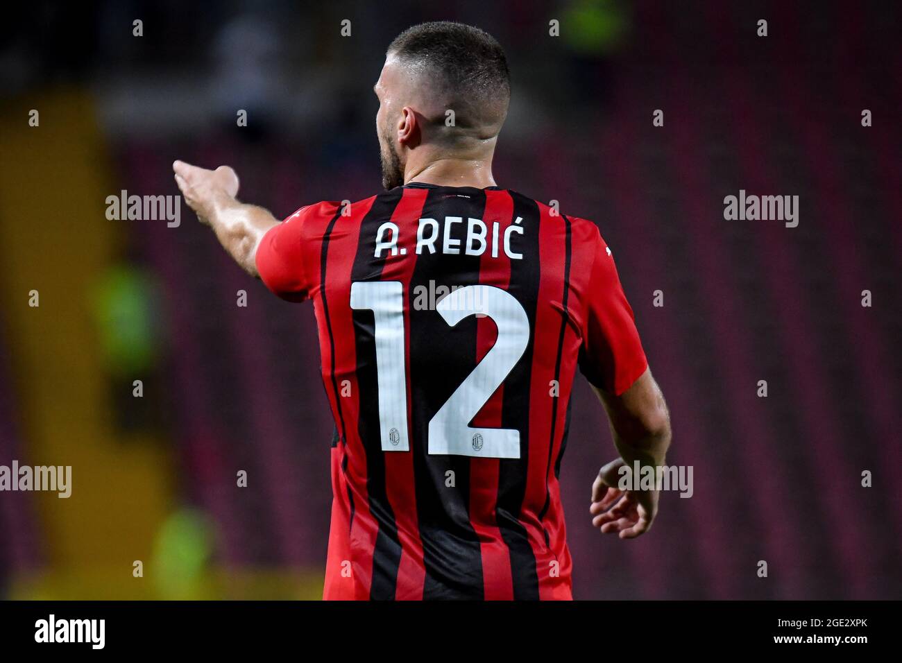 Ante Rebic Milan Back Number And Name During Ac Milan Vs Panathinaikos Fc Friendly Football Match Trieste It Photo Livemedia Ettore Griffoni Stock Photo Alamy