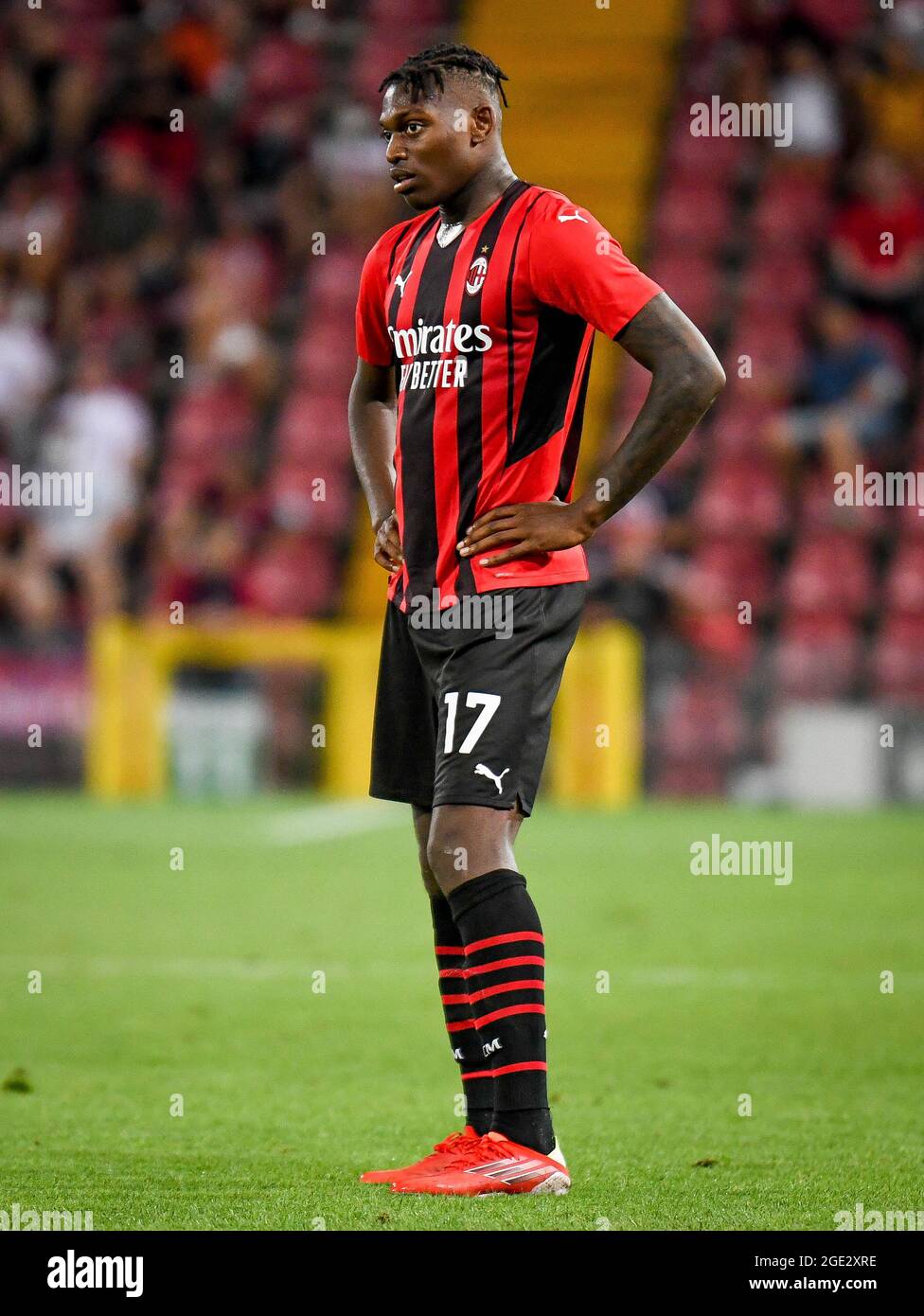 Rafael Leao (Milan) portrait during AC Milan vs Panathinaikos FC, friendly  football match, Trieste, Italy, 14 Aug - Photo .LiveMedia/Ettore Griffoni  Stock Photo - Alamy