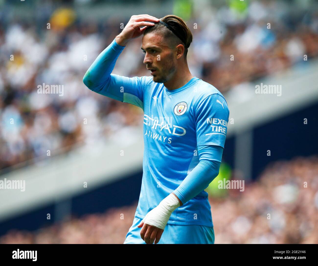 London England August 15 Manchester City S Jack Grealish During Premier League Between Tottenham Hotspur And Manchester City At Tottenham Hotspur Stock Photo Alamy