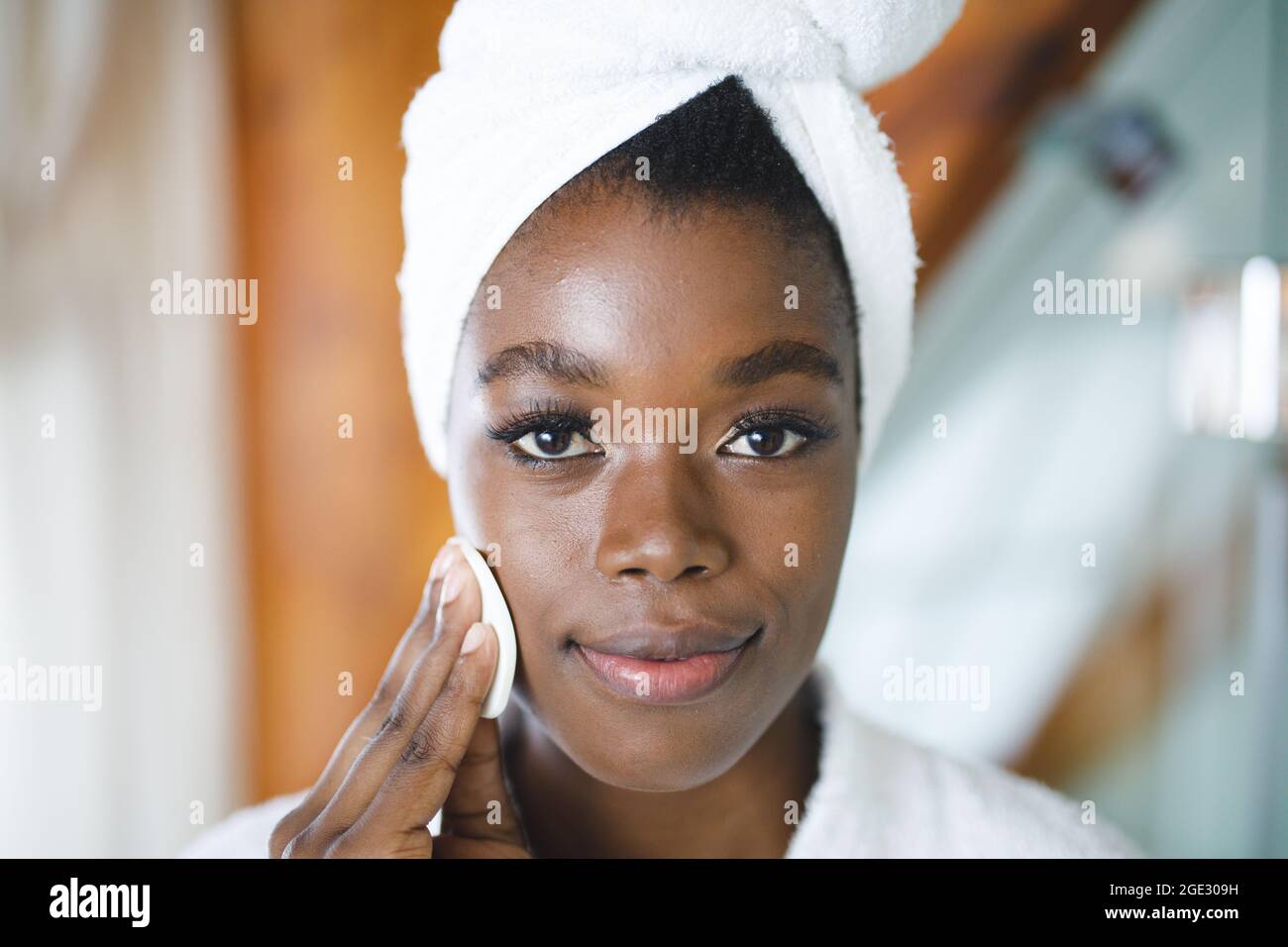 Face of beautiful african woman smiling hi-res stock photography
