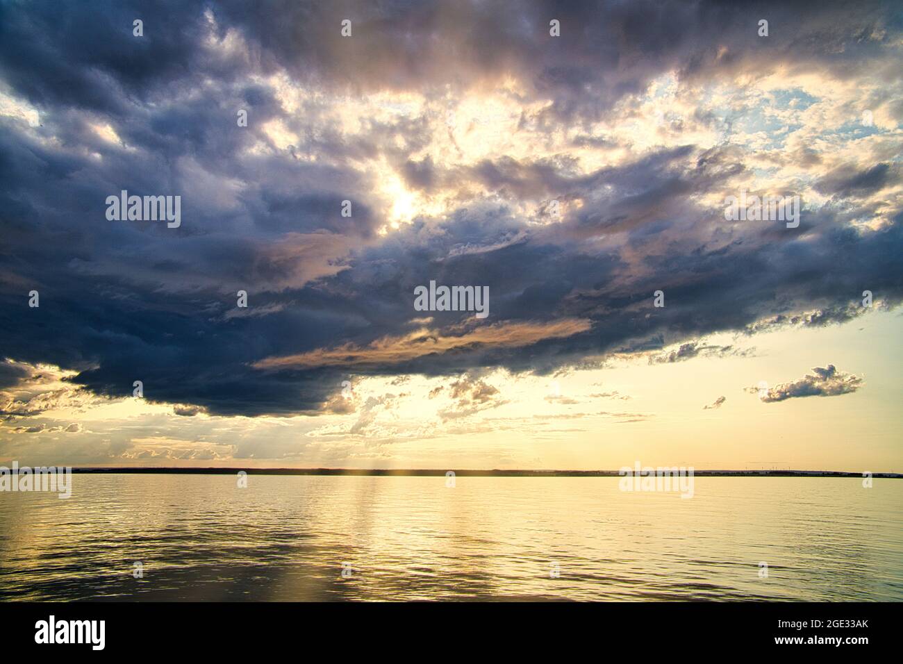 the second largest lake on Lake Vättern in Sweden. Impressively large ...