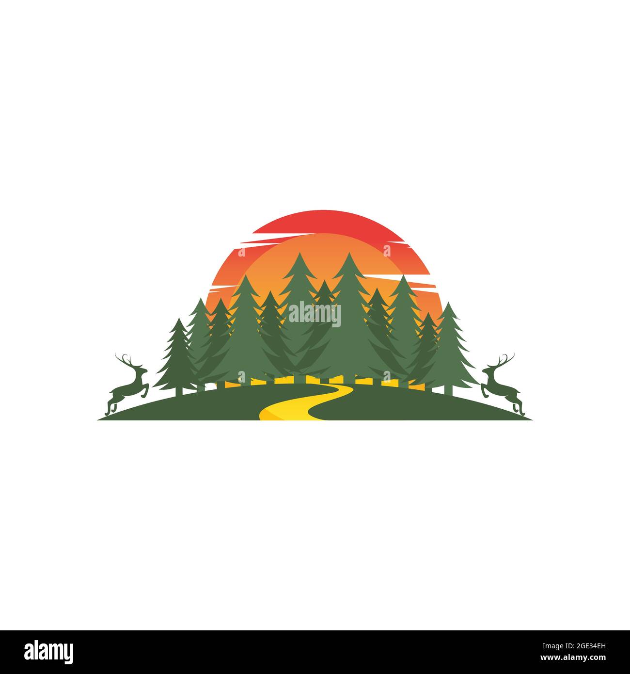 Forest Vector icon design illustration Template Stock Vector Image ...