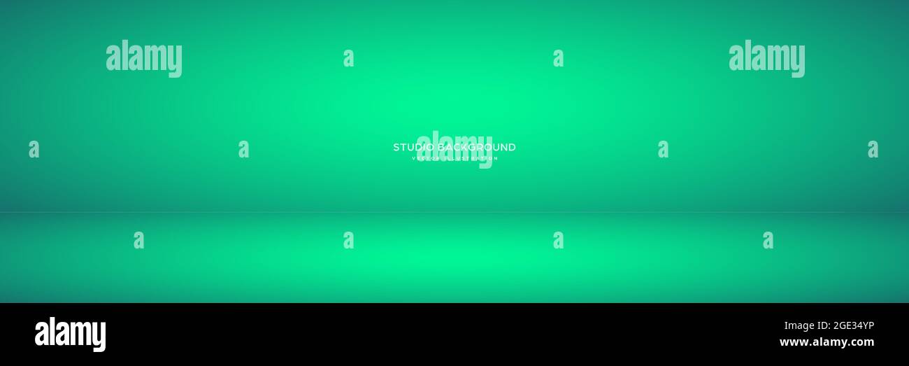 Empty long emerald studio abstract background with spotlight effect ...