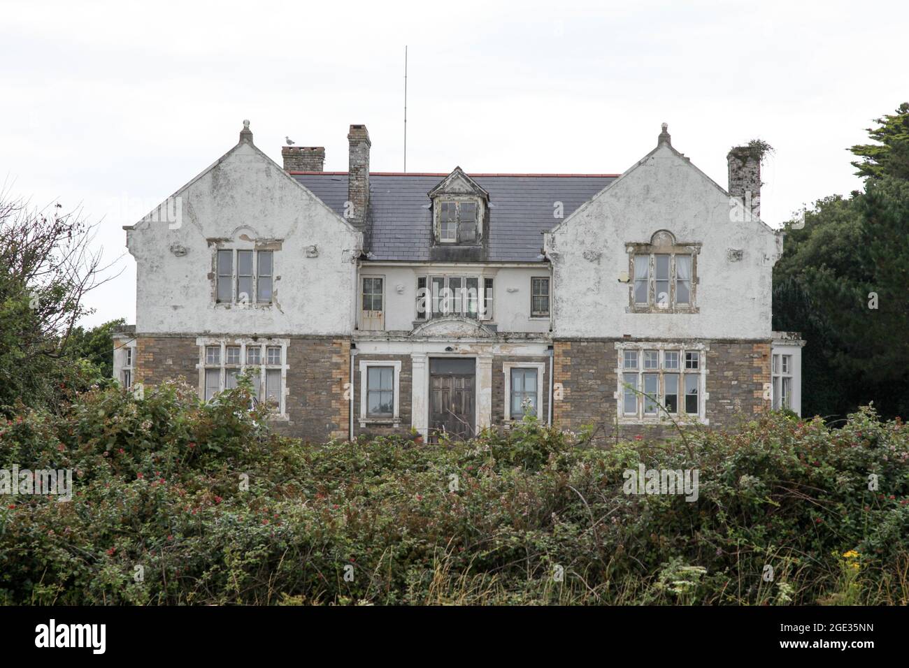 Friars Point House, derelict mansion house, Barry Island, South Wales