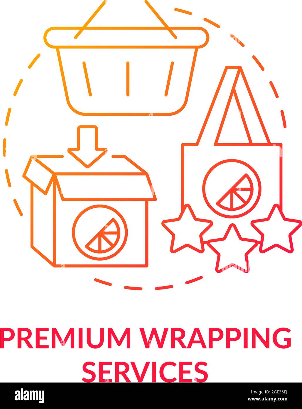 Premium wrapping red gradient concept icon Stock Vector Image & Art - Alamy