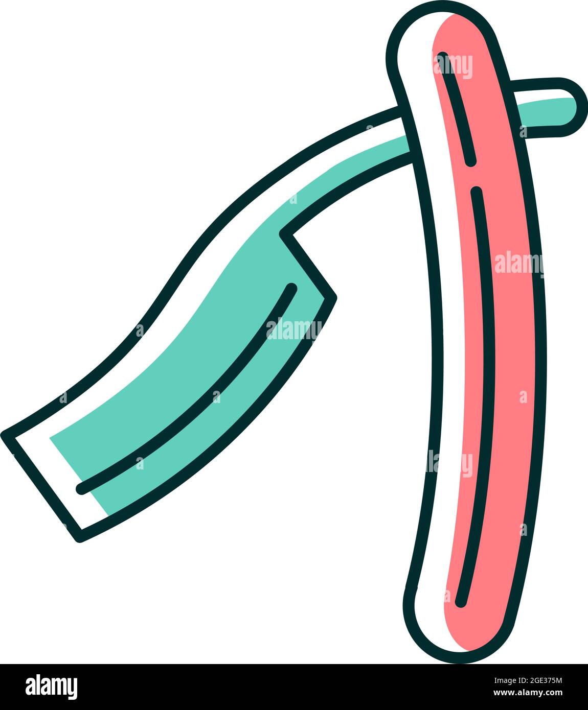 Straight razor icon outline Stock Vector Images - Alamy