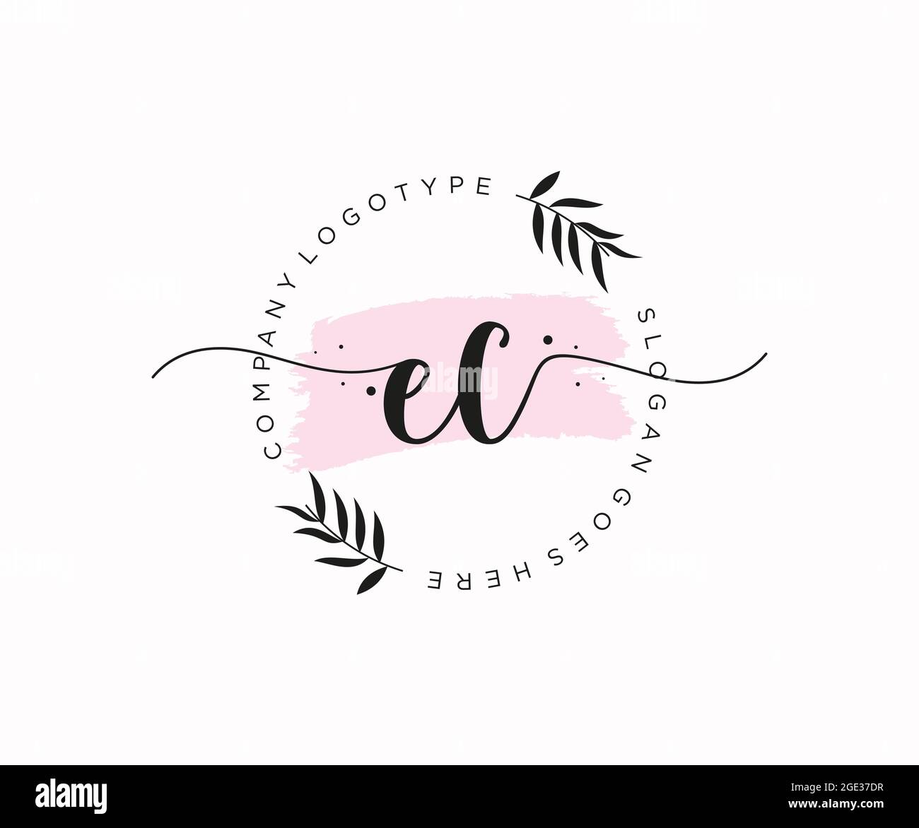 EC Feminine logo beauty monogram and elegant logo design, handwriting ...