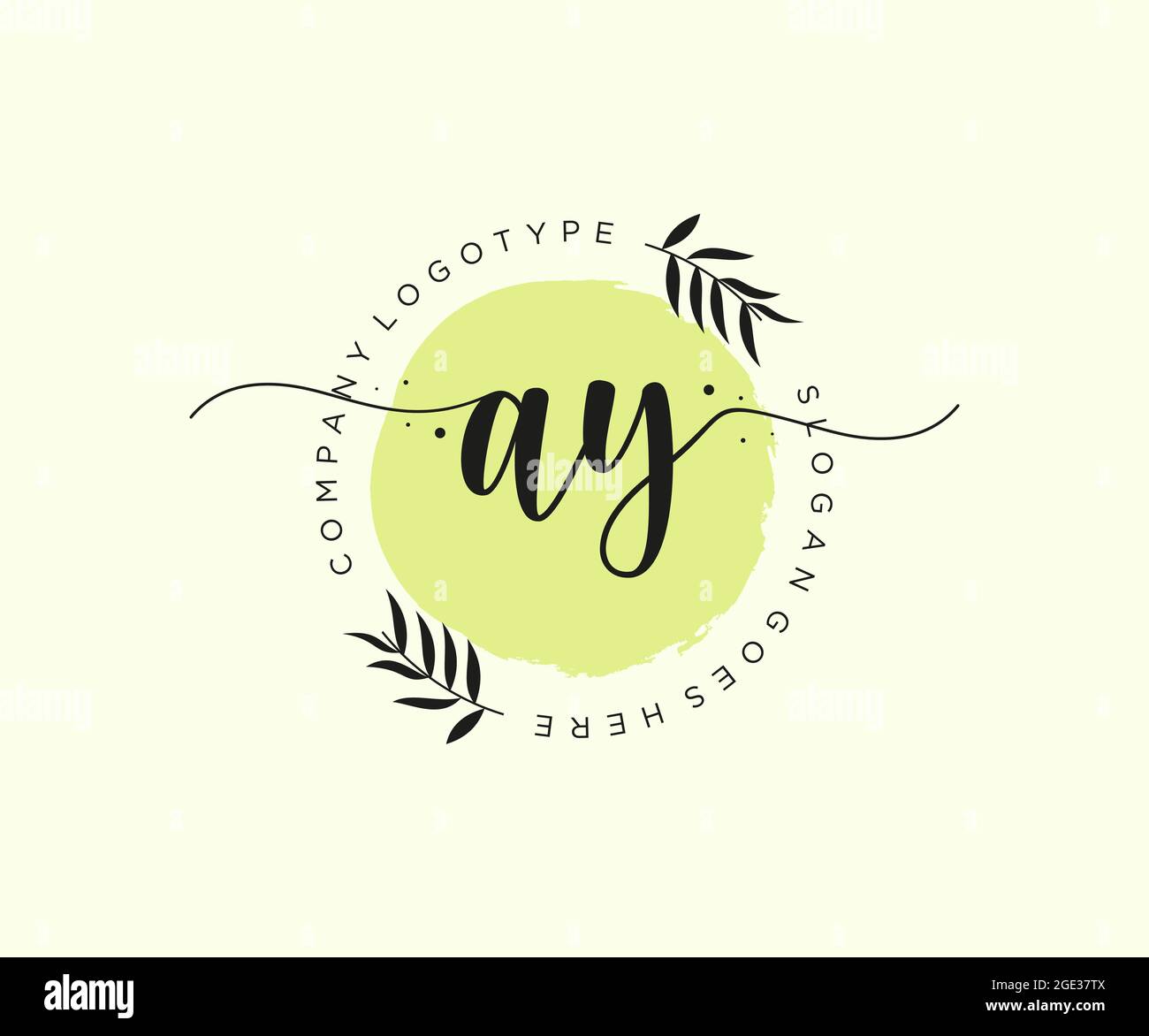 AY Feminine logo beauty monogram and elegant logo design, handwriting ...