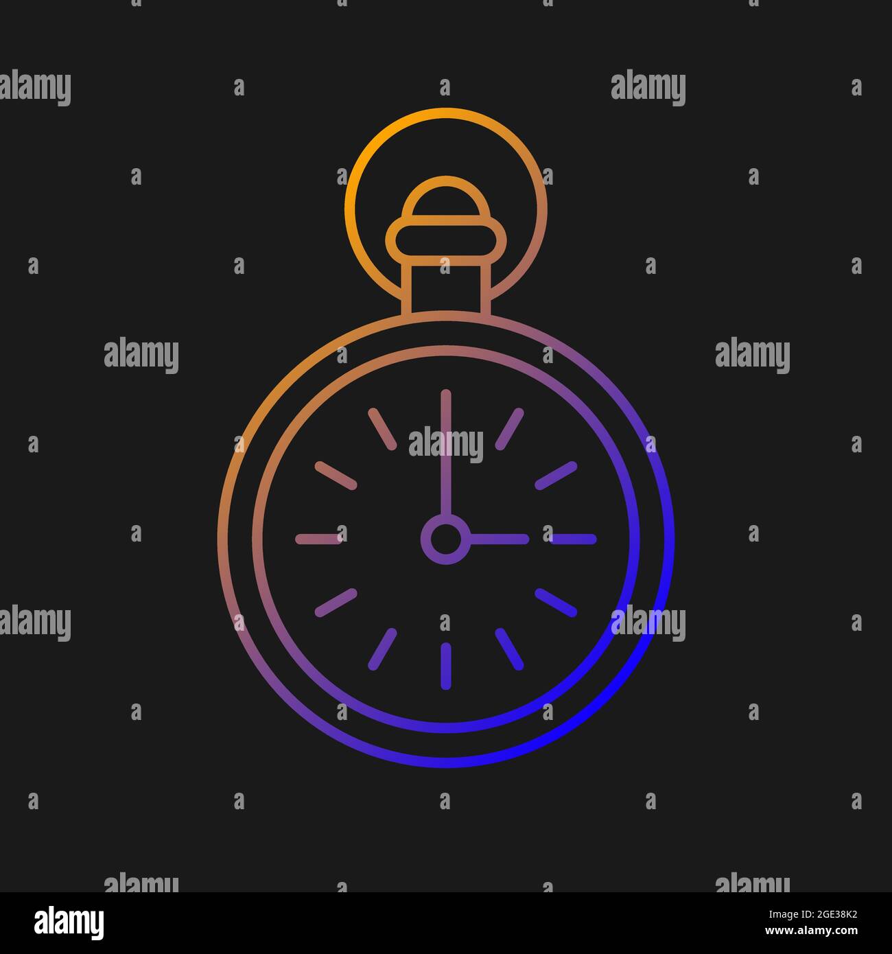Antique pocket watch gradient vector icon for dark theme Stock Vector ...