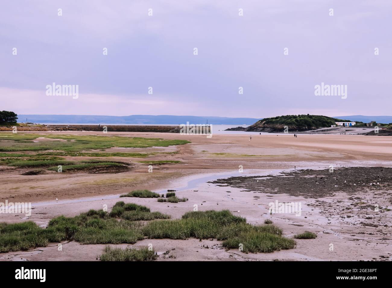 Barry Harbour looking towards The Knap, Barry Island, South Wales, UK, August 2021 Stock Photo