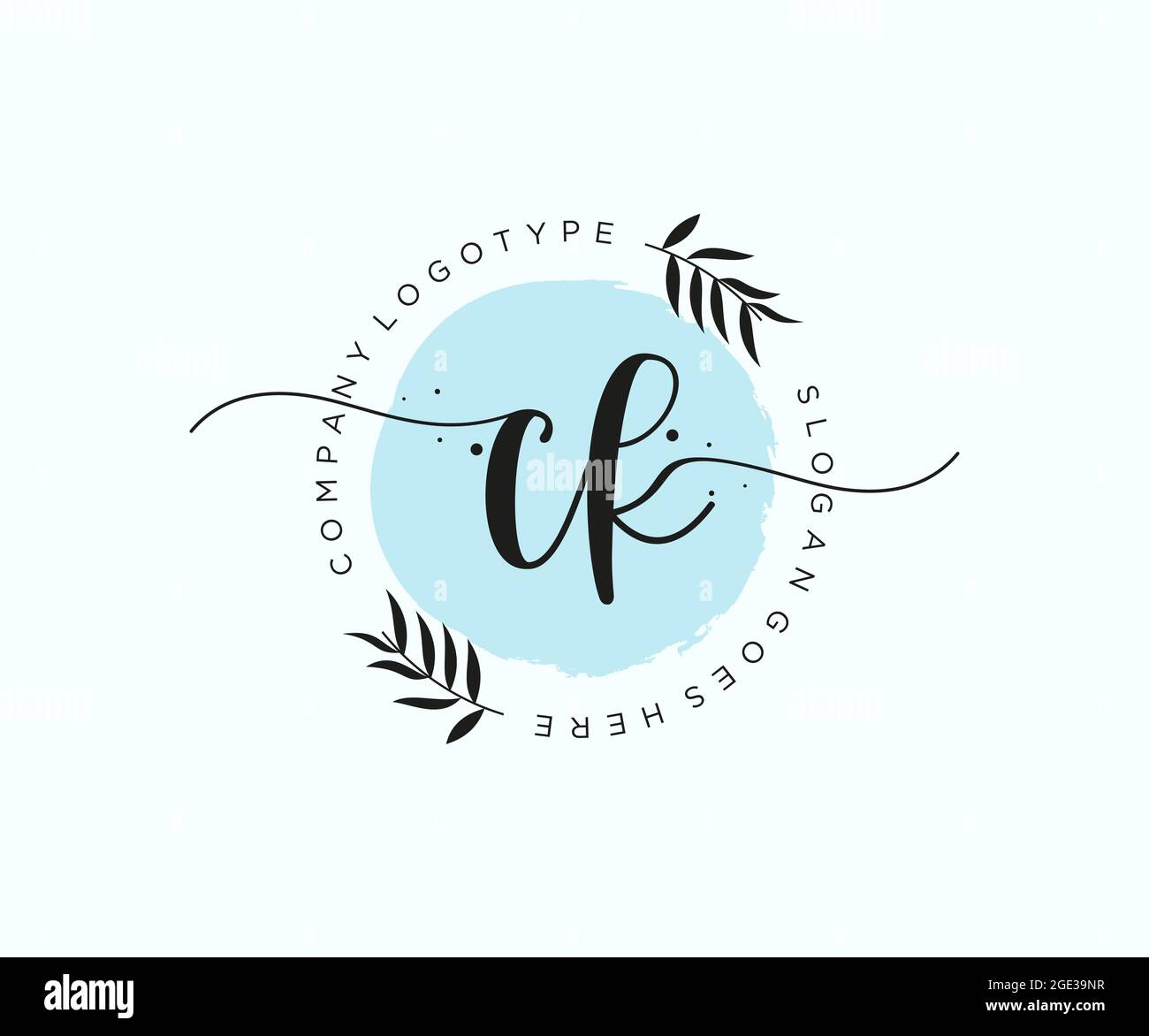 CK Feminine logo beauty monogram and elegant logo design, handwriting ...