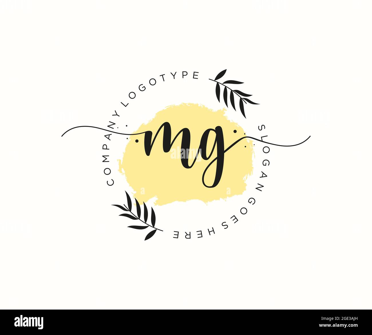 MG Feminine logo beauty monogram and elegant logo design, handwriting logo  of initial signature, wedding, fashion, floral and botanical with creative  Stock Vector Image & Art - Alamy
