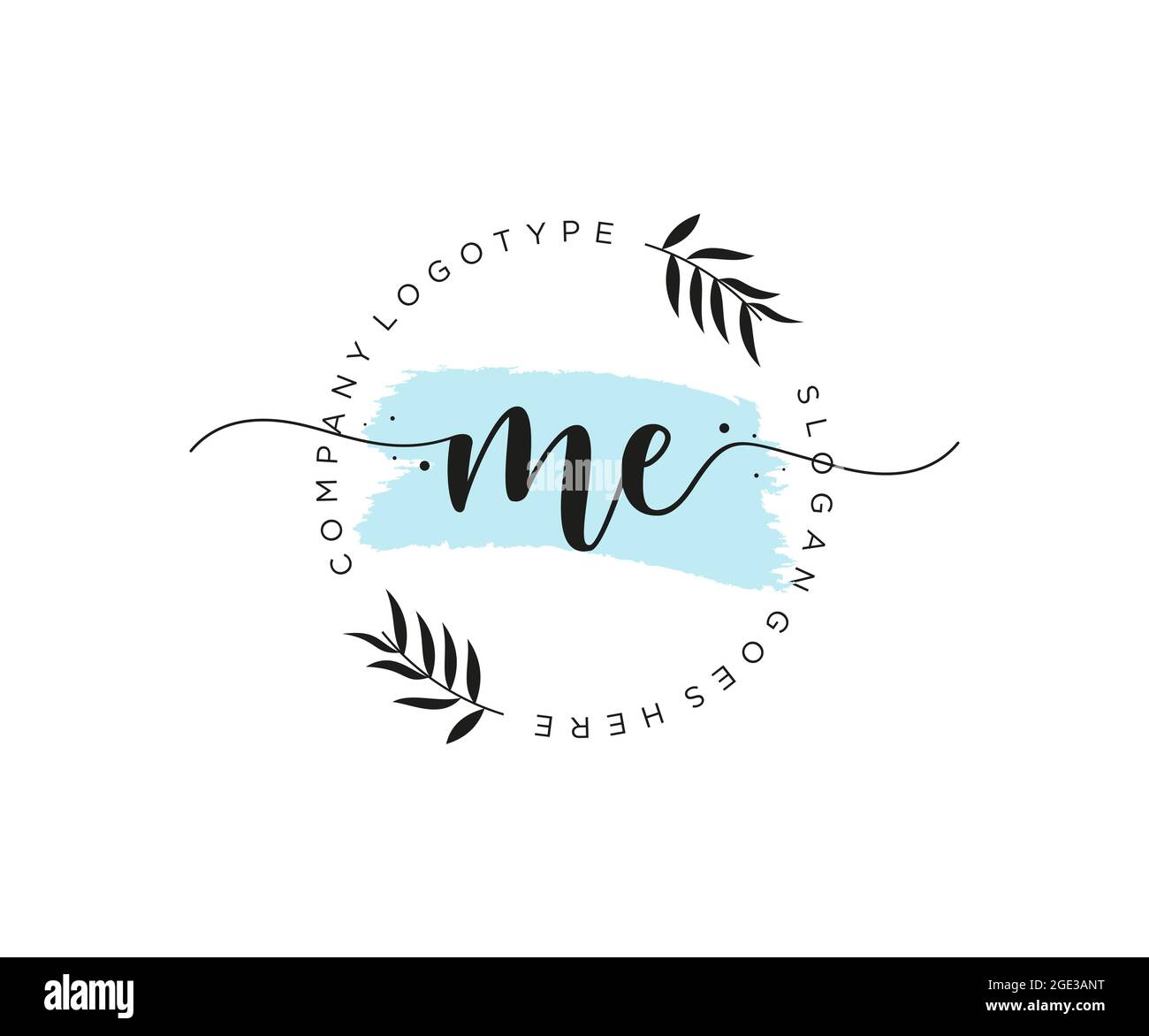 ME Feminine logo beauty monogram and elegant logo design, handwriting ...