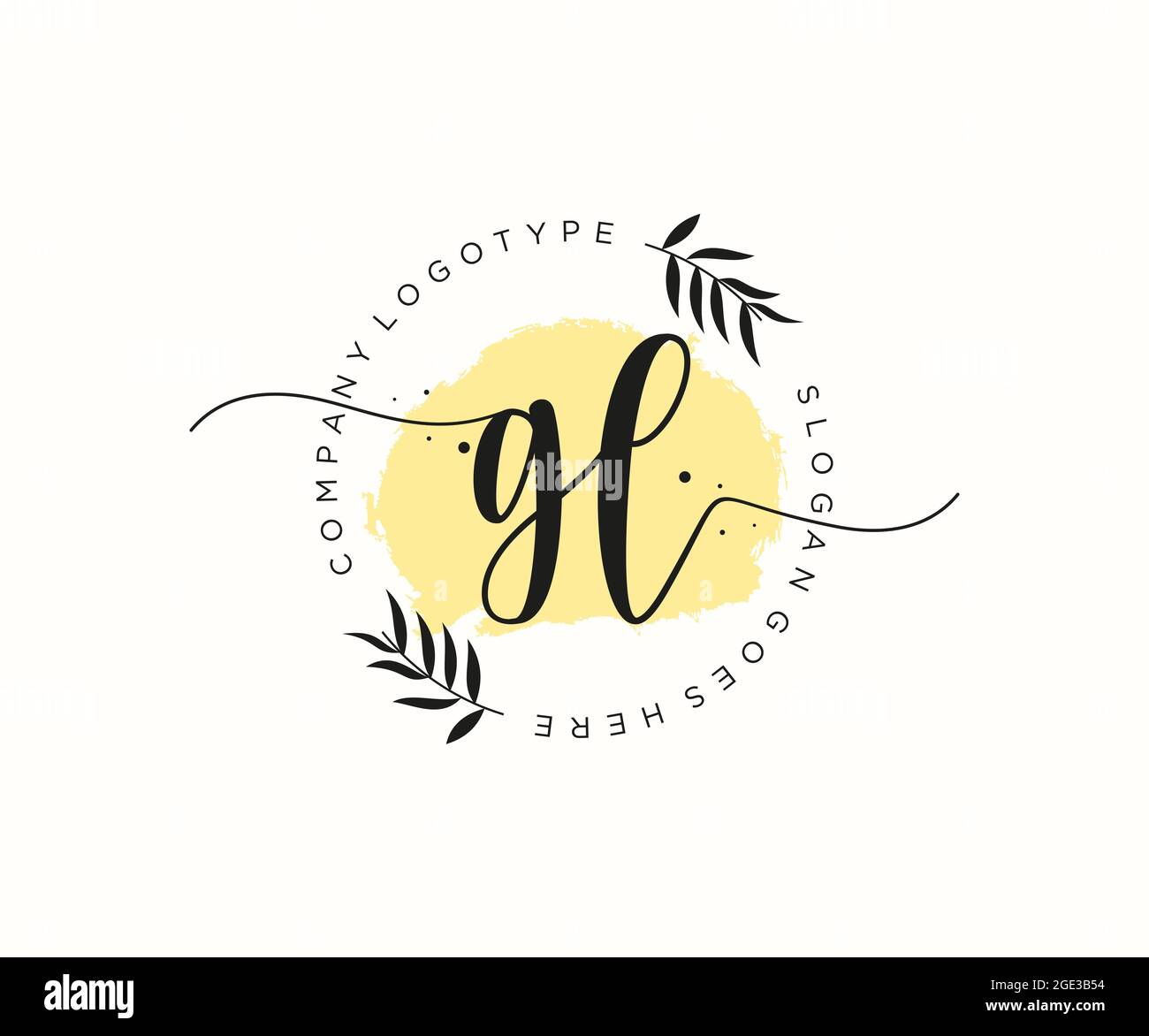 GL Feminine logo beauty monogram and elegant logo design, handwriting ...