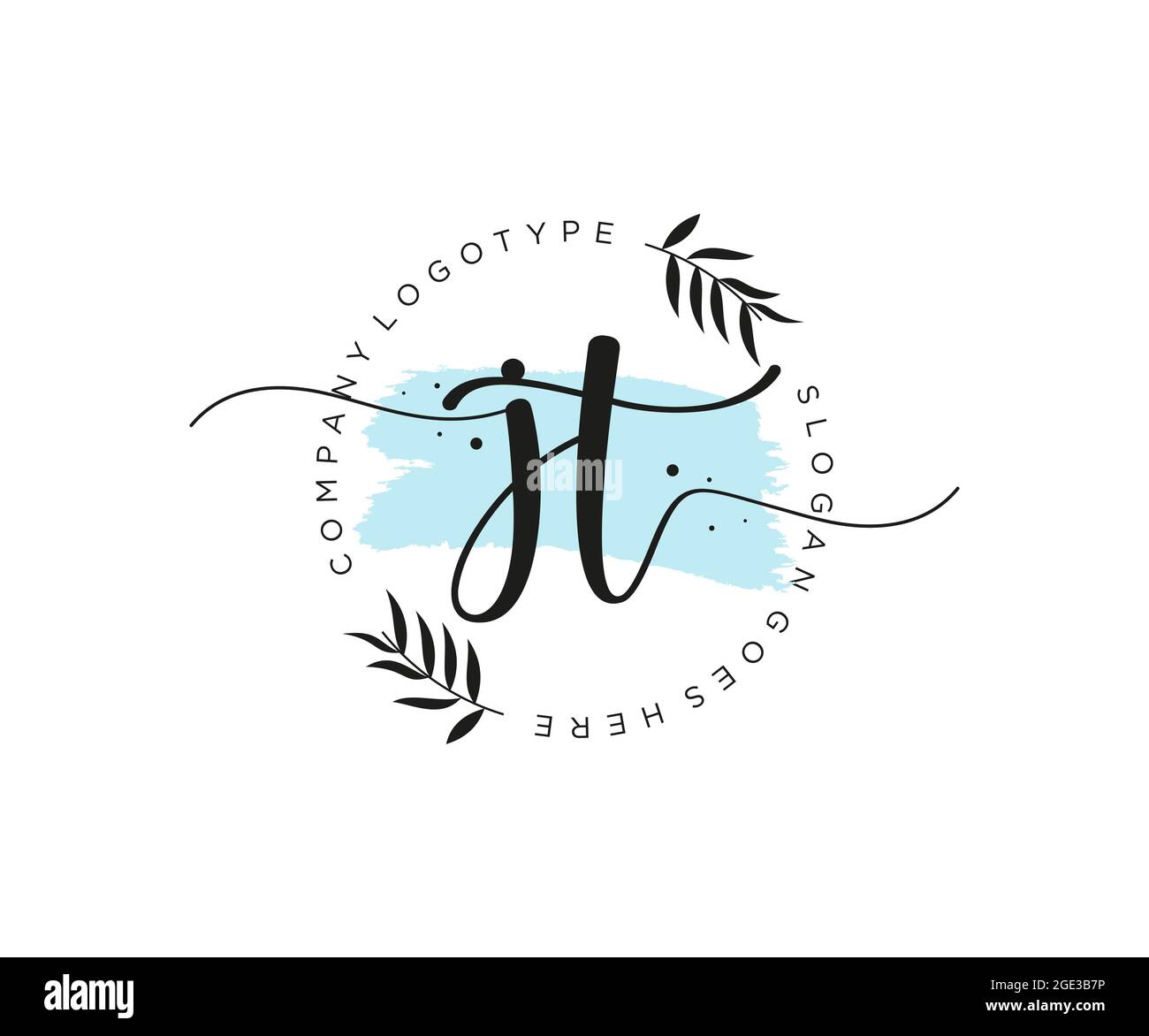 JT Feminine logo beauty monogram and elegant logo design, handwriting ...