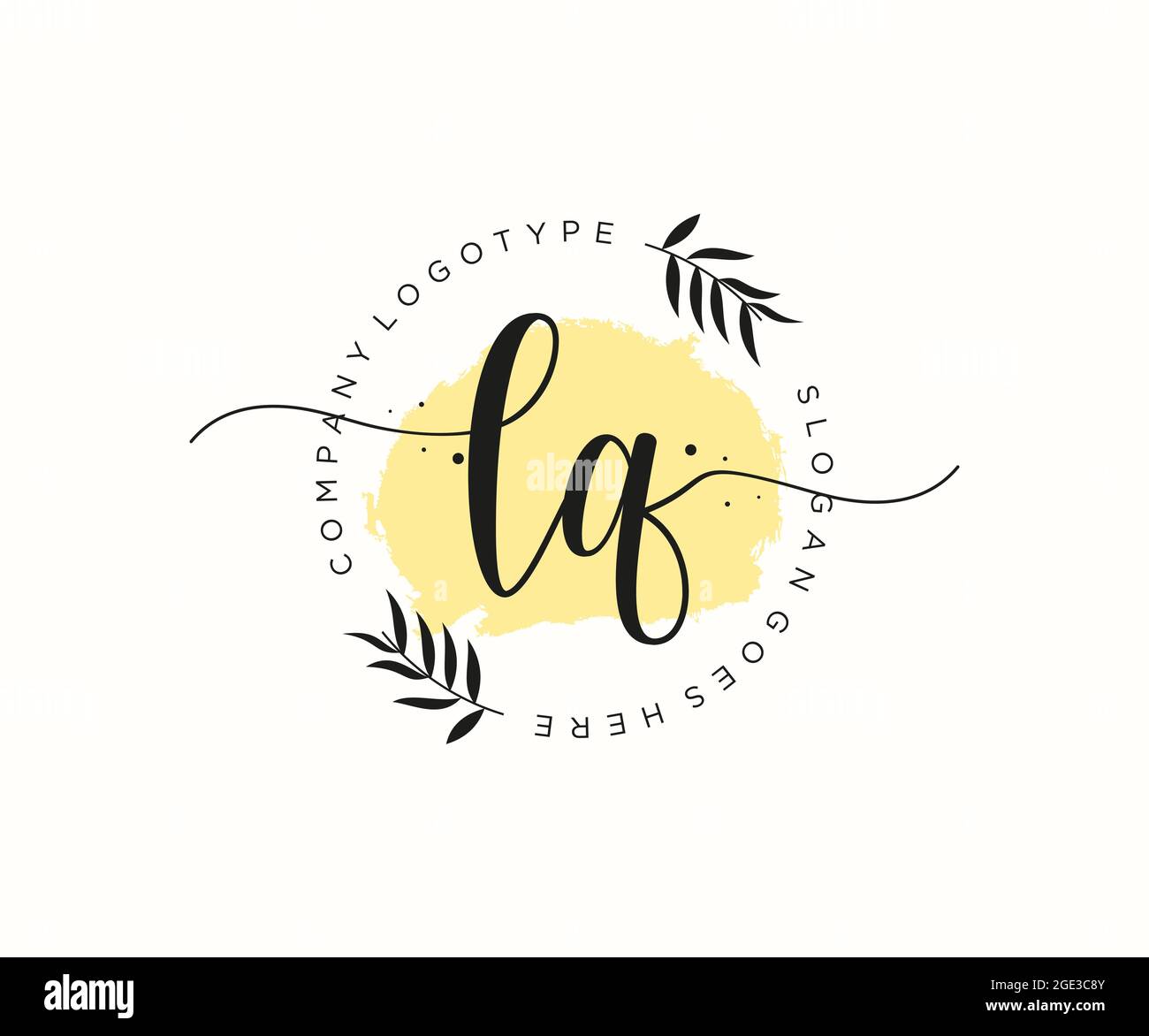 LQ Feminine logo beauty monogram and elegant logo design, handwriting ...