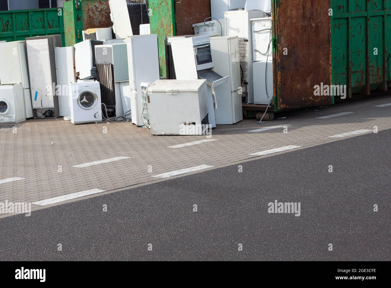 Collected and awaiting for the disposal of electronicwaste