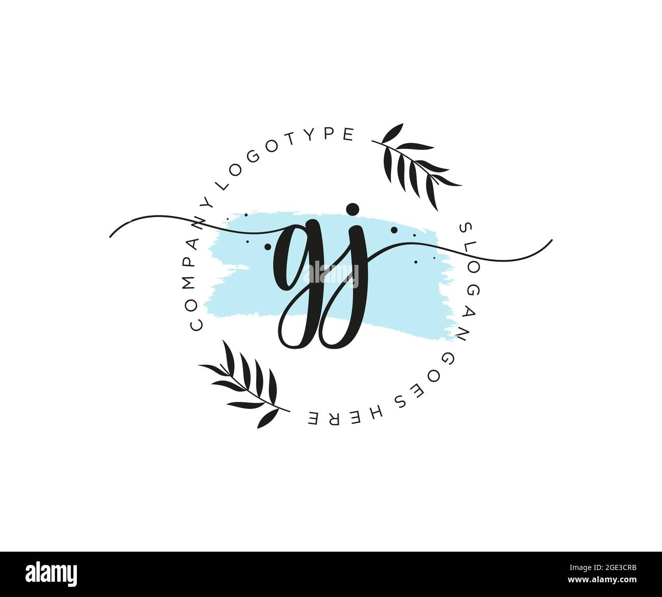 GJ Feminine logo beauty monogram and elegant logo design, handwriting ...