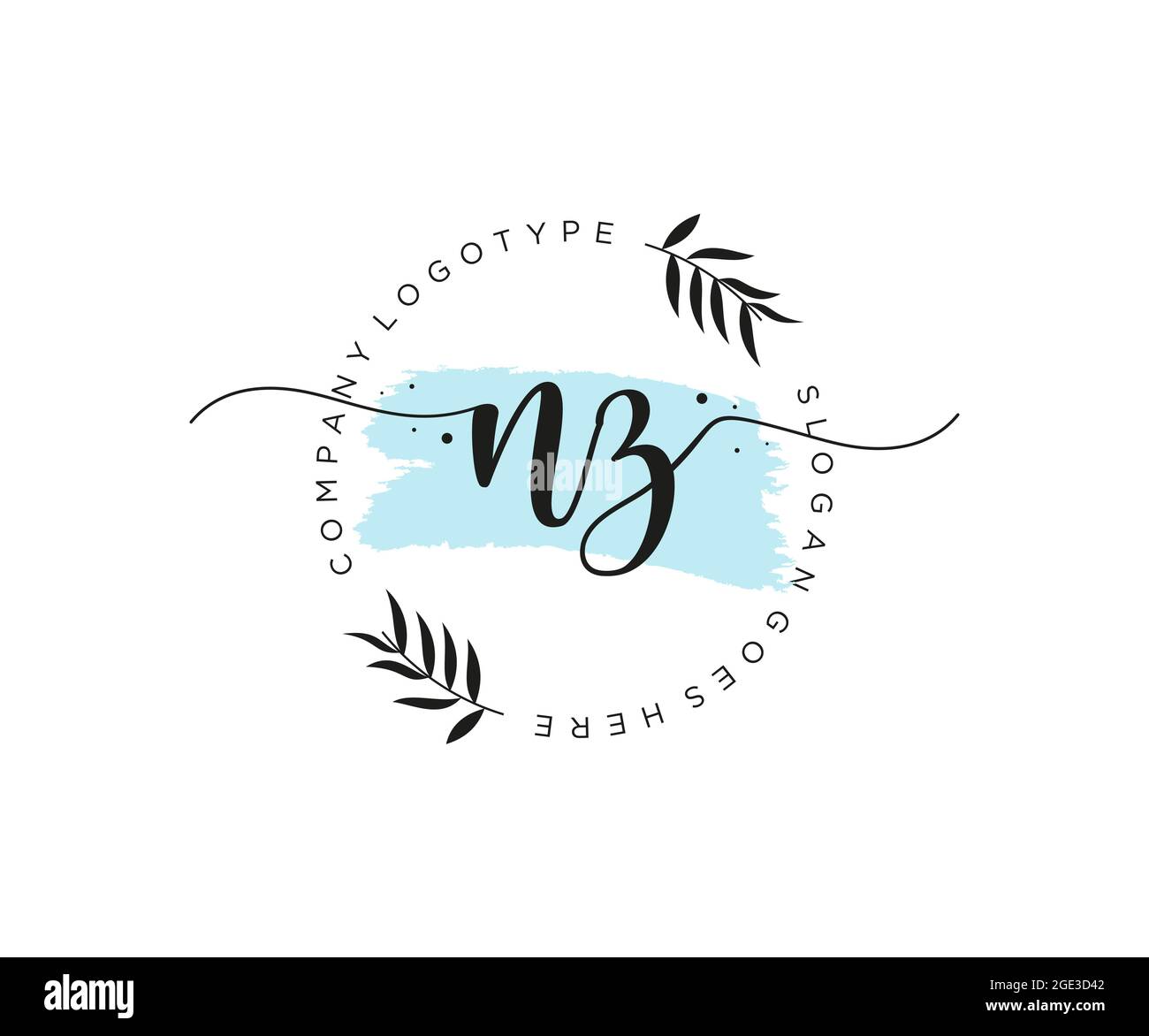 NZ Feminine logo beauty monogram and elegant logo design, handwriting ...