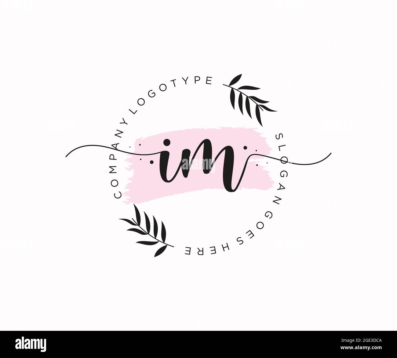 IM Feminine logo beauty monogram and elegant logo design, handwriting ...
