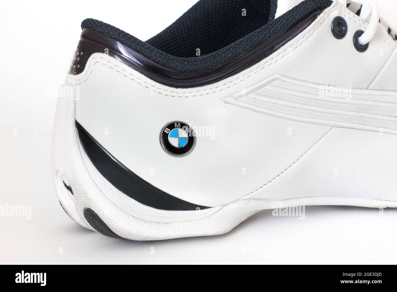 Chernigov, Ukraine - October 9, 2017: PUMA. Men's BMW Motorsport Shoes.  Sneakers on a white background. BMW Stock Photo - Alamy