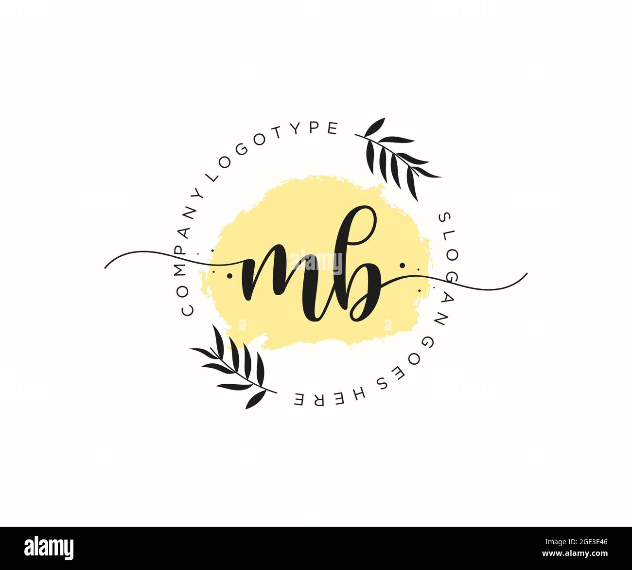 MB Feminine logo beauty monogram and elegant logo design, handwriting ...