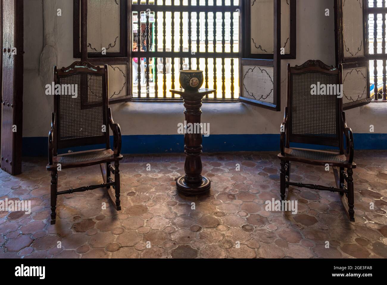 Natal house of the poet Jose Maria Heredia, Santiago de Cuba, Cuba Stock Photo