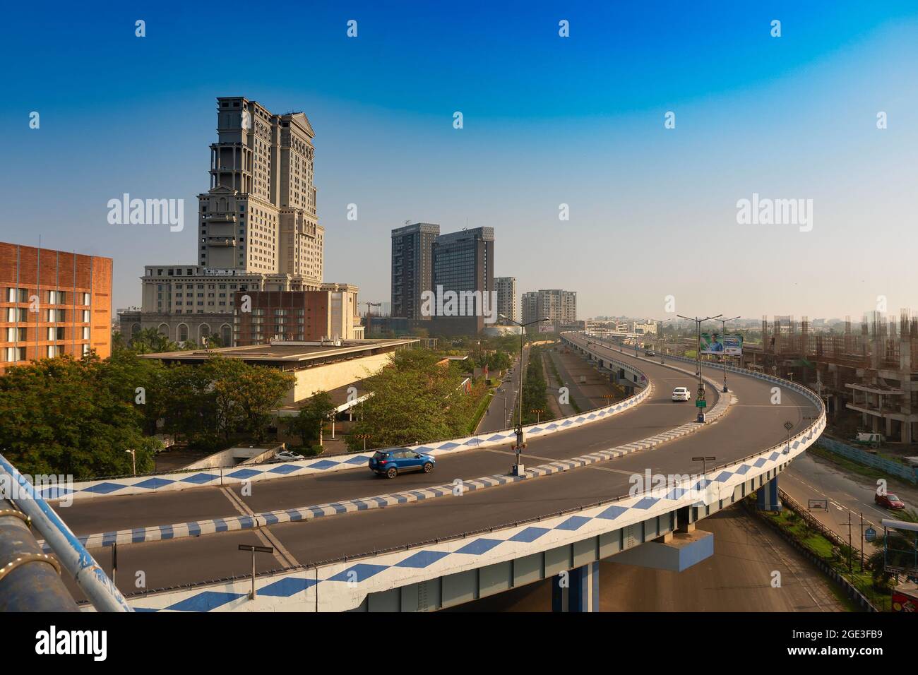 Kolkata, West Bengal, India January 1st 2016 Parama Island flyover