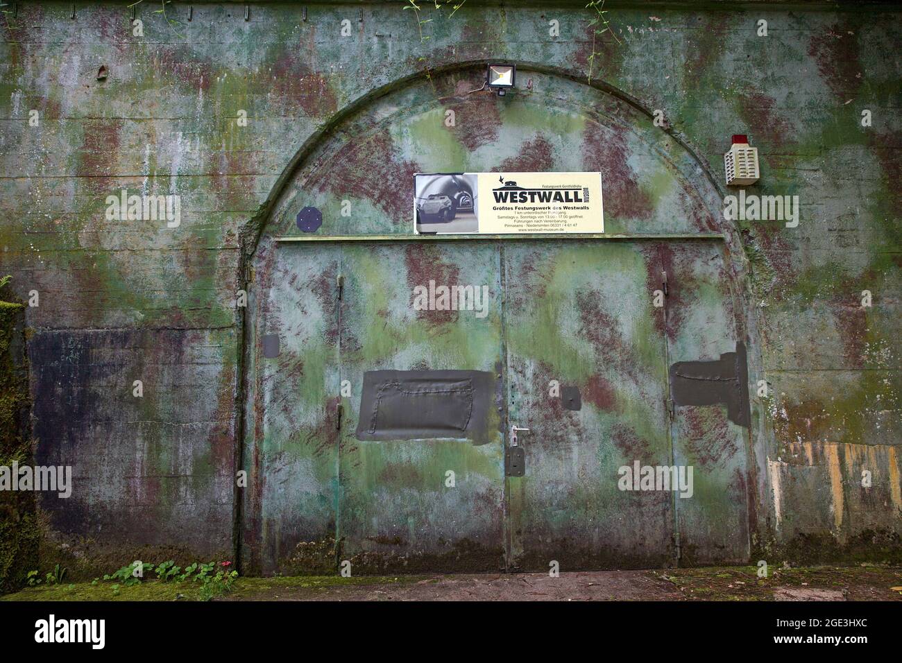 Entrance to the fortress Siegfried Line, Pirmasens, Rhineland-Palatine, Germany Stock Photo