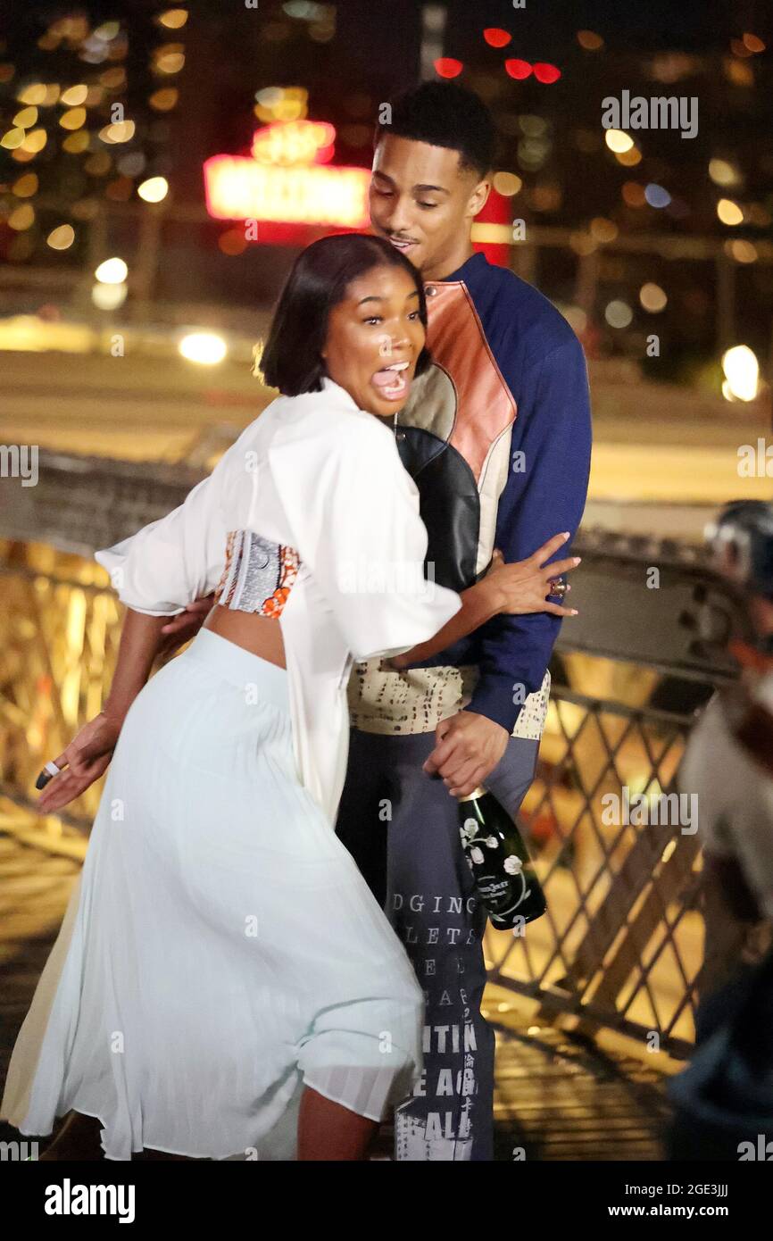 New York - NY - 20210630-Gabrielle Union and Keith Powers Filming The