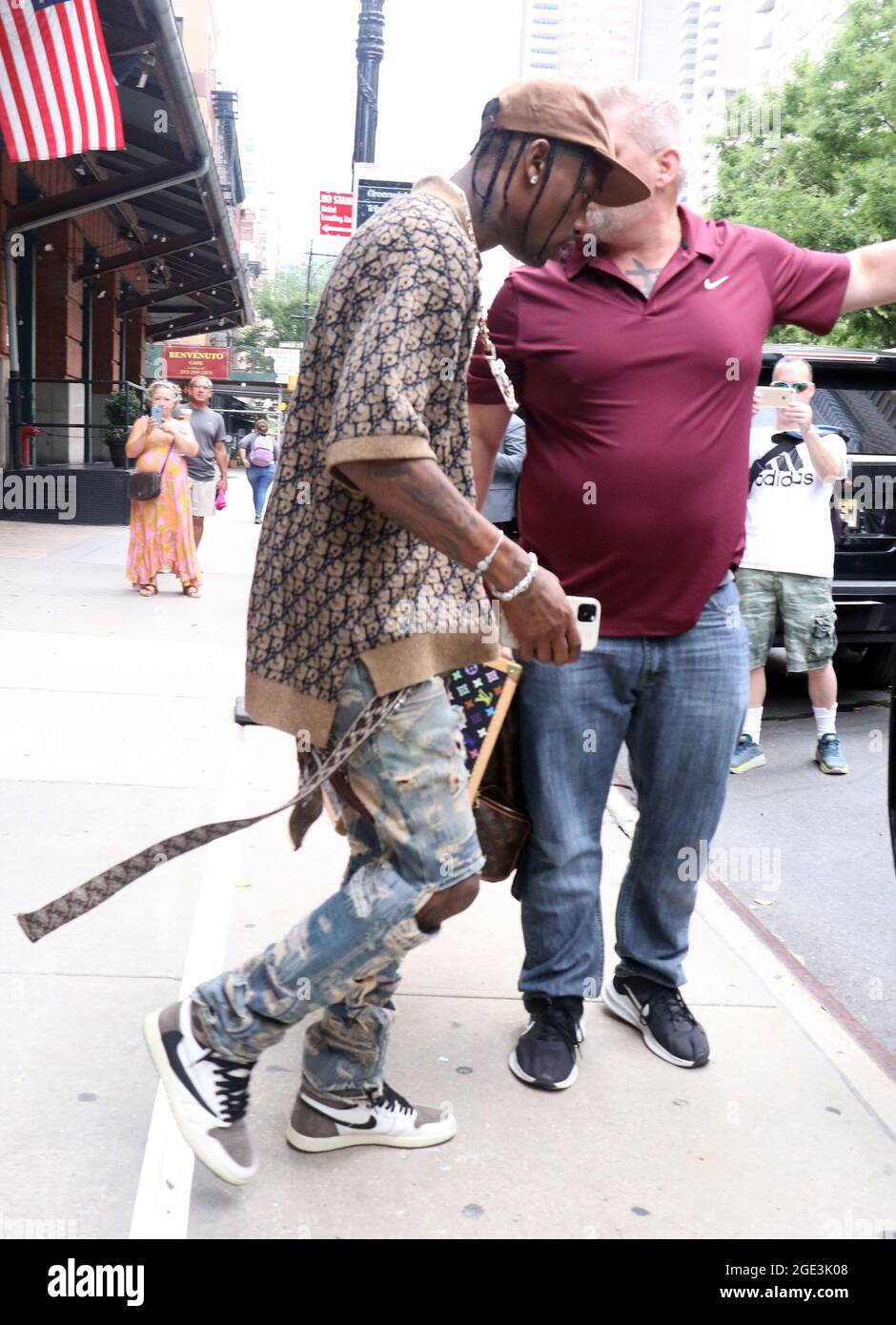 New York - NY - 20210708- Travis Scott Spotted Leaving his Soho Hotel  -PICTURED: Travis Scott ROGER WONG Stock Photo - Alamy