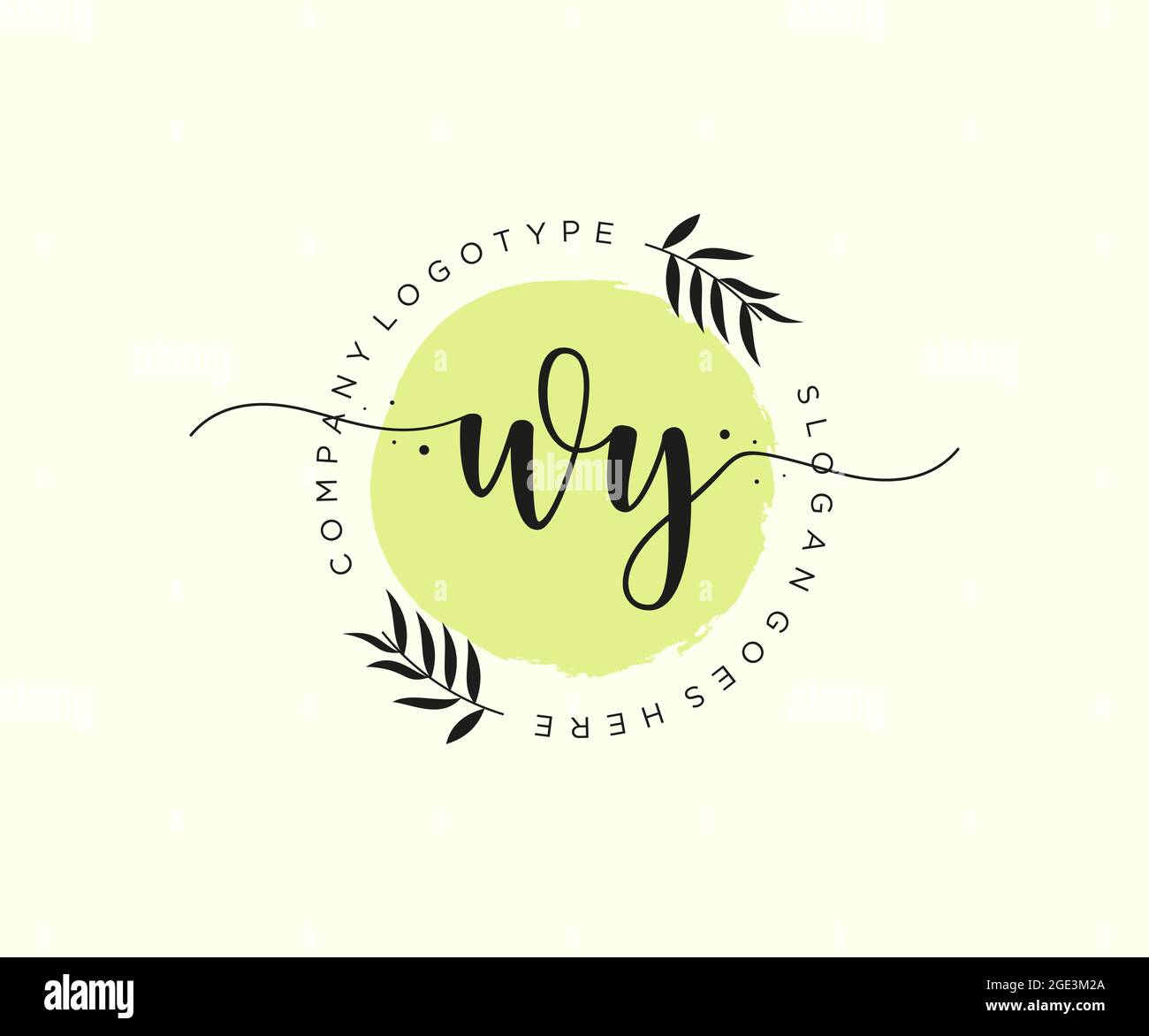 WY Feminine logo beauty monogram and elegant logo design, handwriting ...