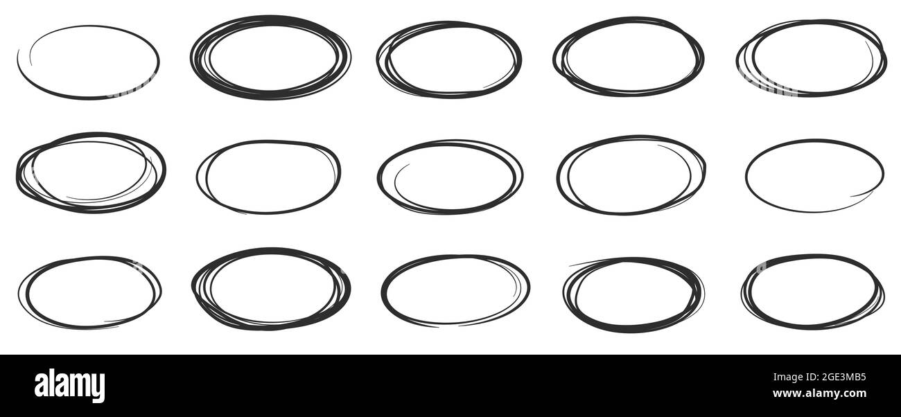 Oval shape drawing Black and White Stock Photos & Images - Alamy